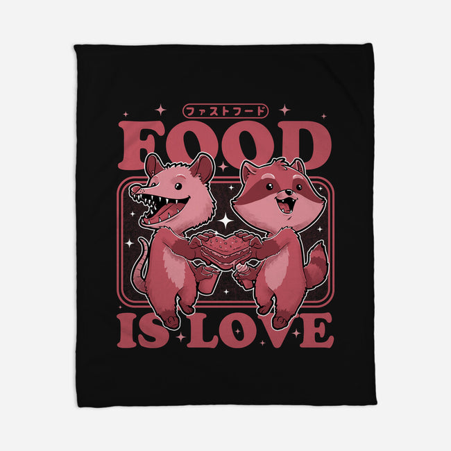 Fast Food Animals Love-None-Fleece-Blanket-Studio Mootant
