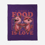 Fast Food Animals Love-None-Fleece-Blanket-Studio Mootant