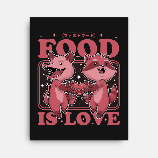 Fast Food Animals Love-None-Stretched-Canvas-Studio Mootant