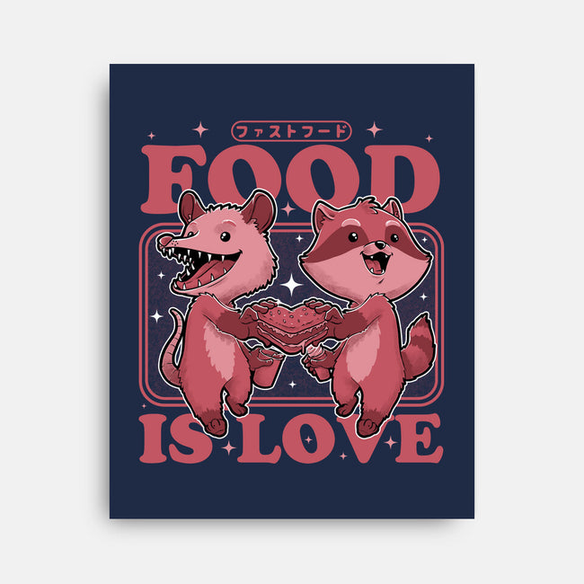 Fast Food Animals Love-None-Stretched-Canvas-Studio Mootant