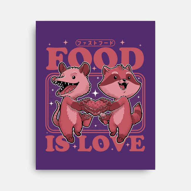 Fast Food Animals Love-None-Stretched-Canvas-Studio Mootant
