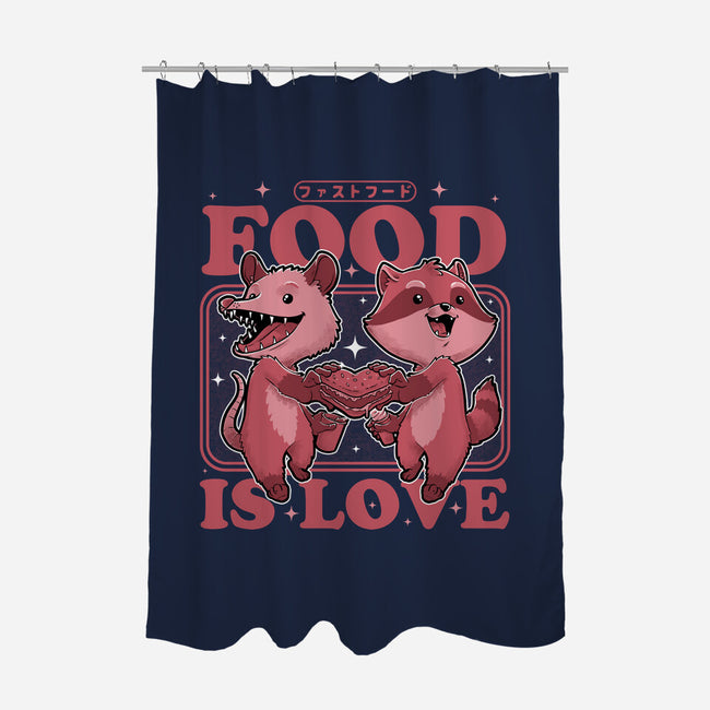 Fast Food Animals Love-None-Polyester-Shower Curtain-Studio Mootant