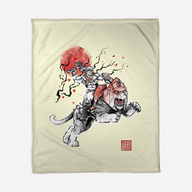 The Invincible Of Eternia Sumi-E-None-Fleece-Blanket-Astrobot Invention