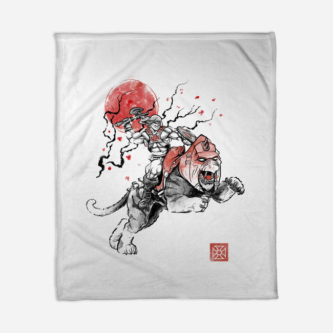 The Invincible Of Eternia Sumi-E-None-Fleece-Blanket-Astrobot Invention