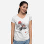 The Invincible Of Eternia Sumi-E-Womens-V-Neck-Tee-Astrobot Invention