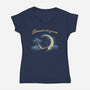 Remember Who You Are Moonlight-Womens-V-Neck-Tee-Loobs