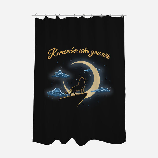 Remember Who You Are Moonlight-None-Polyester-Shower Curtain-Loobs