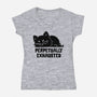 Perpetually Exhausted-Womens-V-Neck-Tee-koalastudio