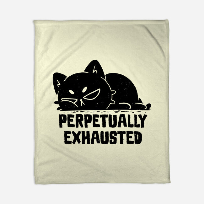 Perpetually Exhausted-None-Fleece-Blanket-koalastudio