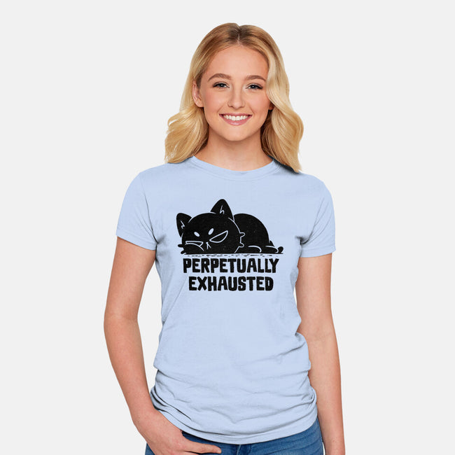 Perpetually Exhausted-Womens-Fitted-Tee-koalastudio