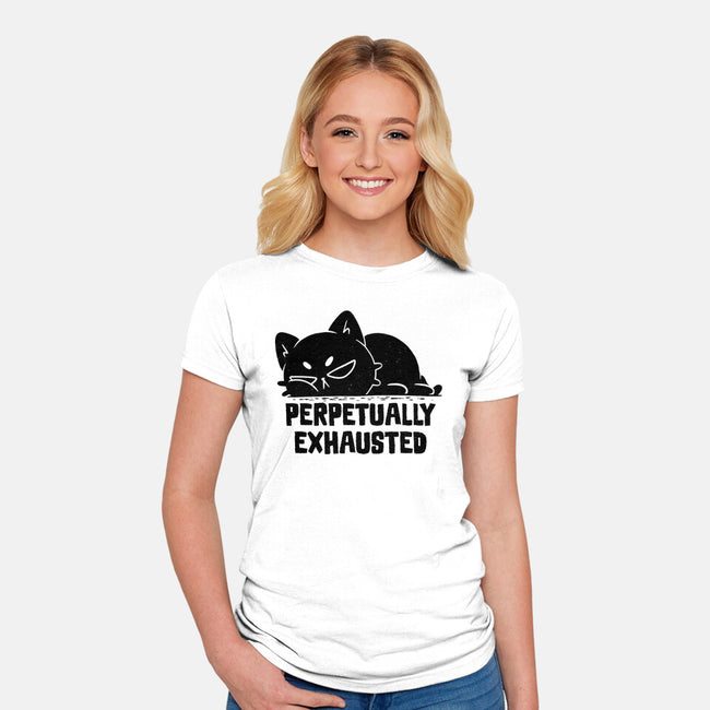 Perpetually Exhausted-Womens-Fitted-Tee-koalastudio