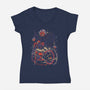 Under New Stars-Womens-V-Neck-Tee-Estudio Horta