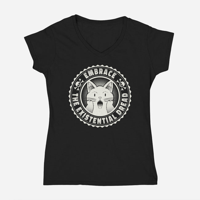 Smiling Through The Void-Womens-V-Neck-Tee-tobefonseca