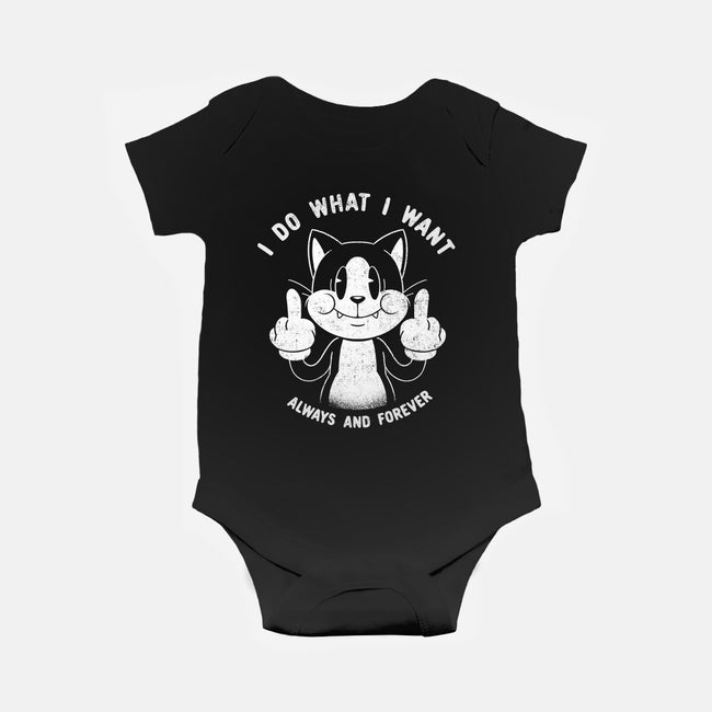 I Do What I Want Funny Cat-Baby-Basic-Onesie-tobefonseca