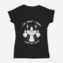 I Do What I Want Funny Cat-Womens-V-Neck-Tee-tobefonseca