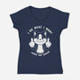 I Do What I Want Funny Cat-Womens-V-Neck-Tee-tobefonseca