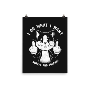 I Do What I Want Funny Cat