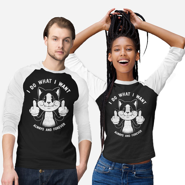 I Do What I Want Funny Cat-Unisex-Baseball-Tee-tobefonseca