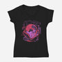 Hunter's Mind-Womens-V-Neck-Tee-ilustrata