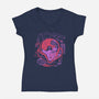 Hunter's Mind-Womens-V-Neck-Tee-ilustrata
