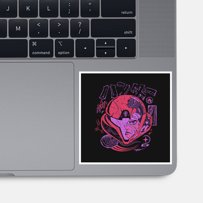 Hunter's Mind-None-Glossy-Sticker-ilustrata