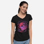 Hunter's Mind-Womens-V-Neck-Tee-ilustrata