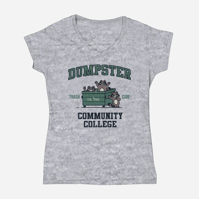 Dumpster CC-Womens-V-Neck-Tee-rarpoint