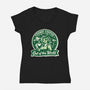 Cosmic Coffee-Womens-V-Neck-Tee-palmstreet