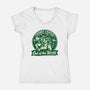 Cosmic Coffee-Womens-V-Neck-Tee-palmstreet