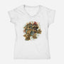 Big Boss Of The Kingdom-Womens-V-Neck-Tee-glitchygorilla
