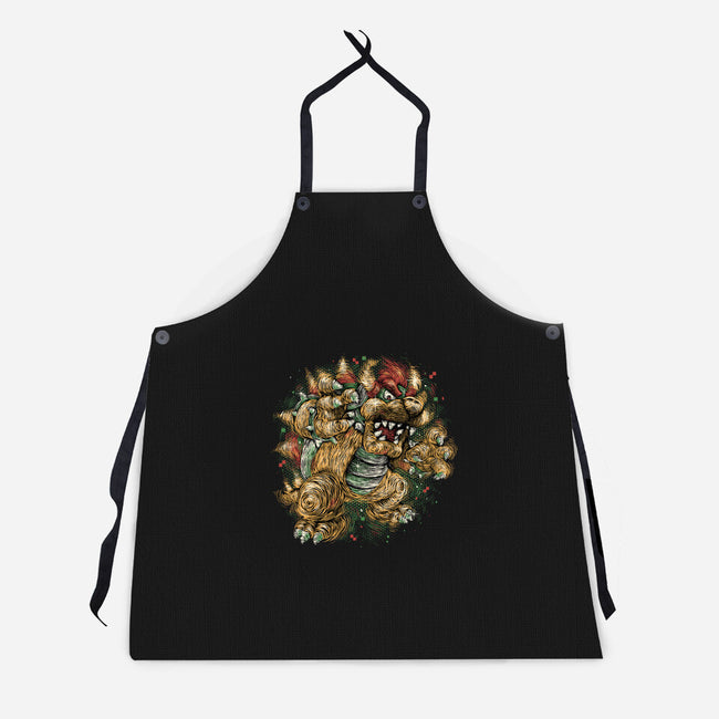 Big Boss Of The Kingdom-Unisex-Kitchen-Apron-glitchygorilla