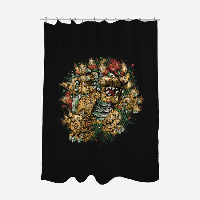 Big Boss Of The Kingdom-None-Polyester-Shower Curtain-glitchygorilla