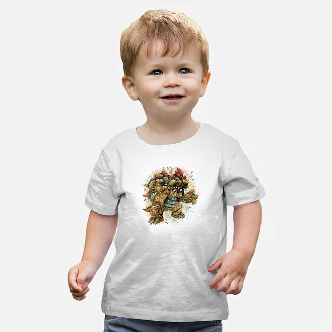 Big Boss Of The Kingdom-Baby-Basic-Tee-glitchygorilla