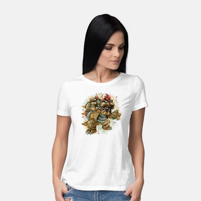 Big Boss Of The Kingdom-Womens-Basic-Tee-glitchygorilla
