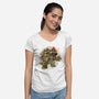 Big Boss Of The Kingdom-Womens-V-Neck-Tee-glitchygorilla