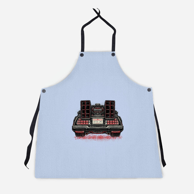 Eighties Time Machine-Unisex-Kitchen-Apron-glitchygorilla