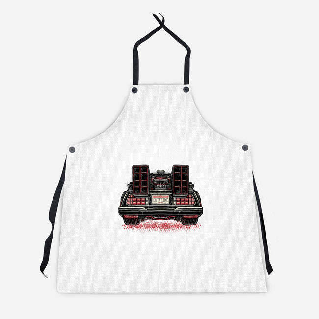 Eighties Time Machine-Unisex-Kitchen-Apron-glitchygorilla