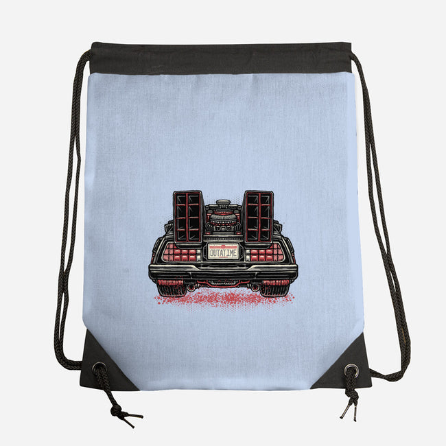 Eighties Time Machine-None-Drawstring-Bag-glitchygorilla