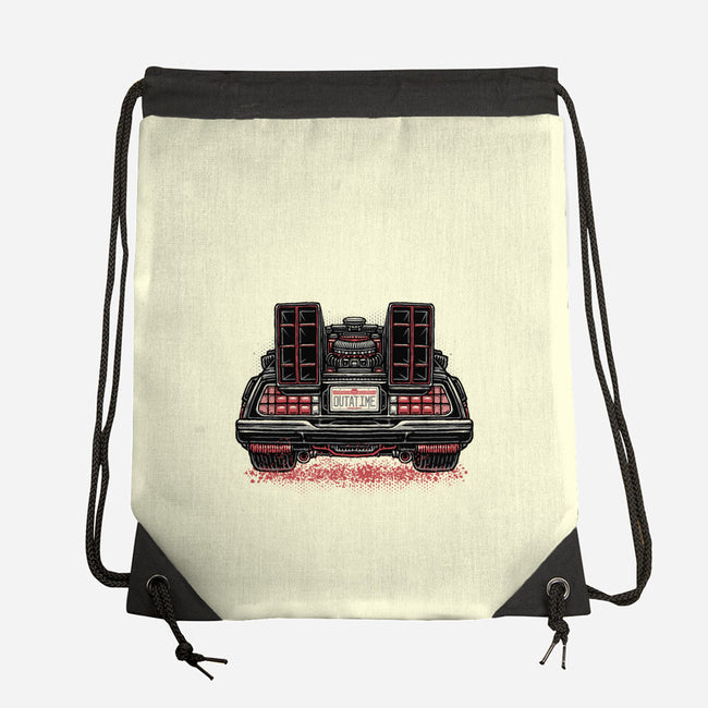 Eighties Time Machine-None-Drawstring-Bag-glitchygorilla
