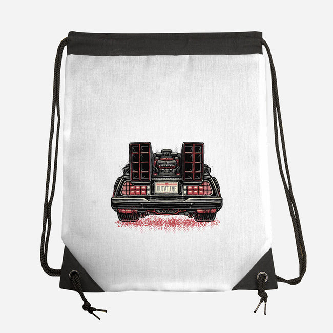 Eighties Time Machine-None-Drawstring-Bag-glitchygorilla