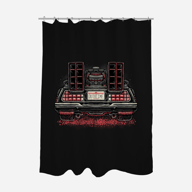 Eighties Time Machine-None-Polyester-Shower Curtain-glitchygorilla