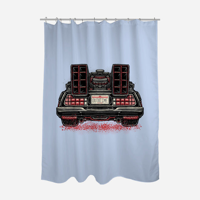 Eighties Time Machine-None-Polyester-Shower Curtain-glitchygorilla