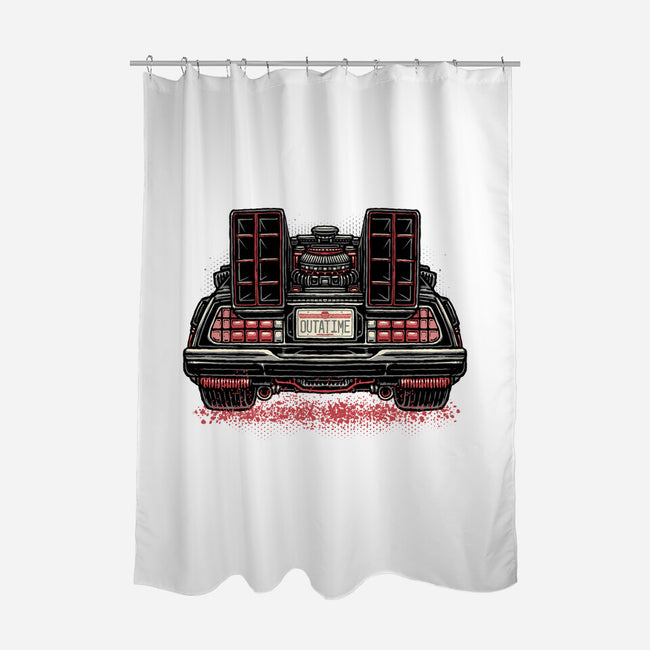 Eighties Time Machine-None-Polyester-Shower Curtain-glitchygorilla