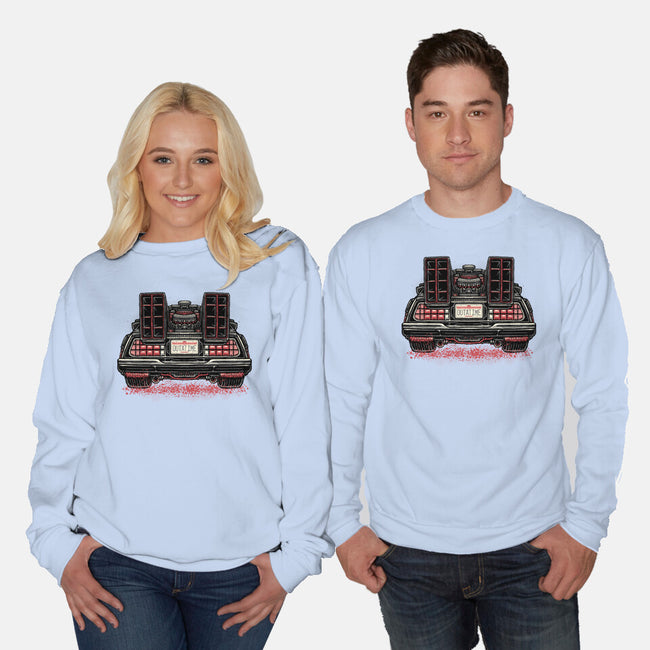 Eighties Time Machine-Unisex-Crew Neck-Sweatshirt-glitchygorilla