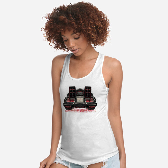 Eighties Time Machine-Womens-Racerback-Tank-glitchygorilla