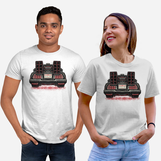 Eighties Time Machine-Unisex-Basic-Tee-glitchygorilla