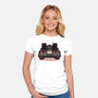 Eighties Time Machine-Womens-Fitted-Tee-glitchygorilla