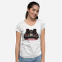 Eighties Time Machine-Womens-V-Neck-Tee-glitchygorilla
