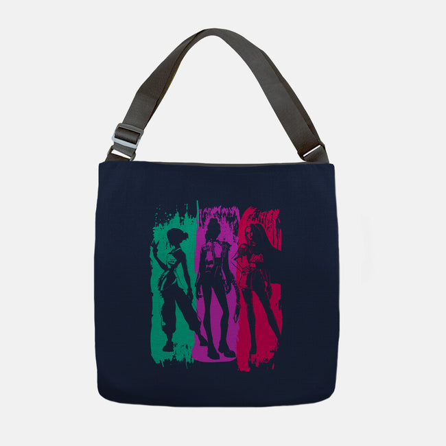 Demon Hunters Brushstrokes-None-Adjustable Tote-Bag-DrMonekers