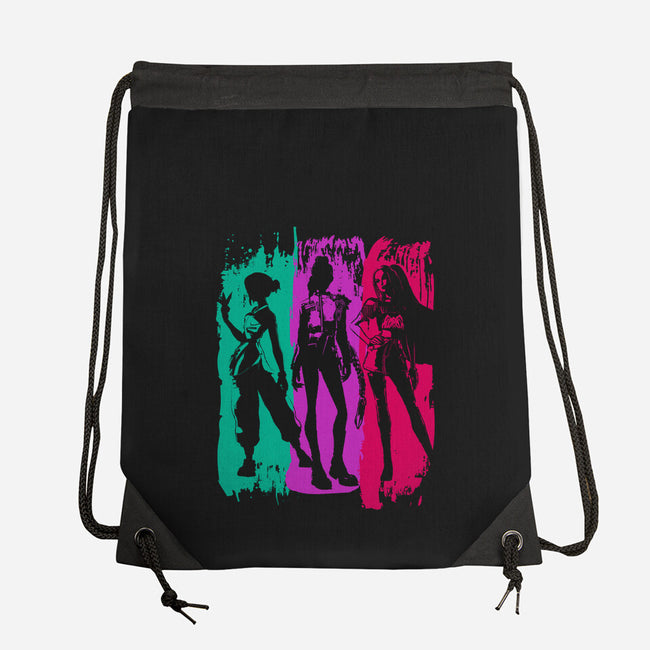 Demon Hunters Brushstrokes-None-Drawstring-Bag-DrMonekers